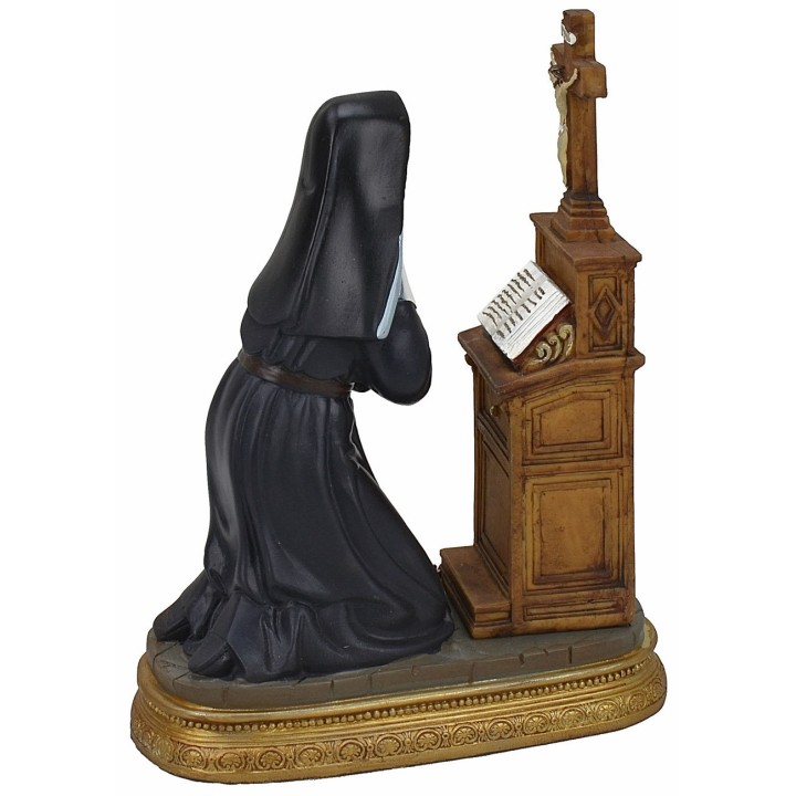 Saint Rita kneeling 17 cm resin statue