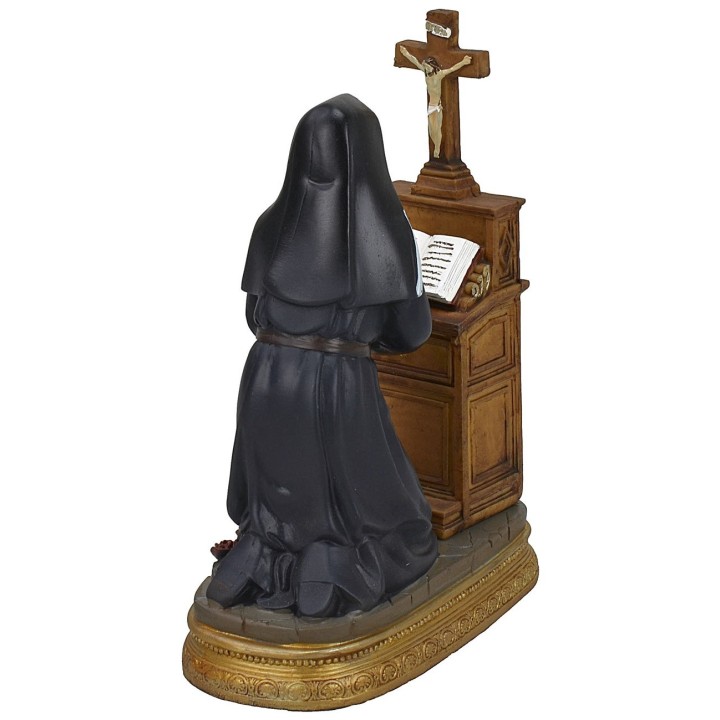 Santa Rita arrodillada 17 cm estatua de resina