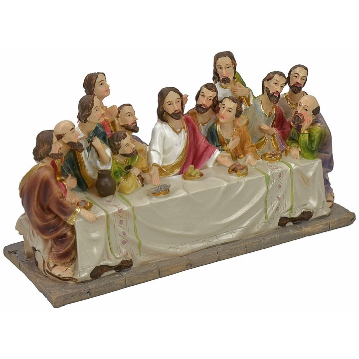 Last supper with series statues 8.5-9 cm - 17x6x9.5 h.