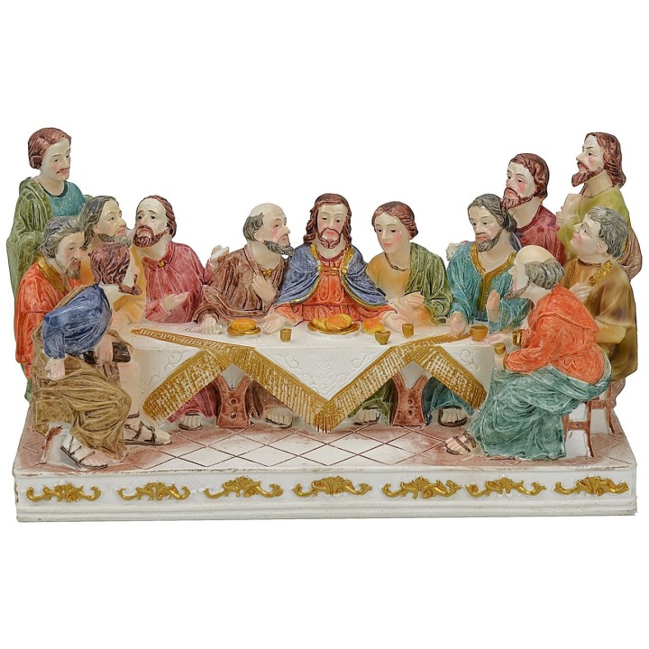 Ultima cena con statue serie 9 cm - 18,5x7,5x10,6 h.
