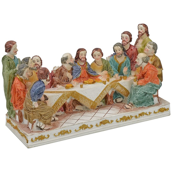 Ultima cena con statue serie 9 cm - 18,5x7,5x10,6 h.