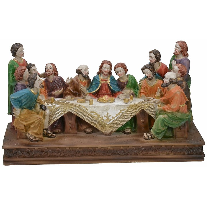 Last supper with series statues 13 cm - 29.5x12x16.5 h.