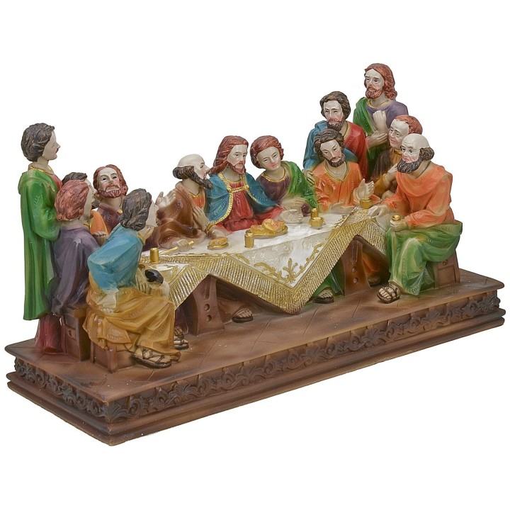 Last supper with series statues 13 cm - 29.5x12x16.5 h.