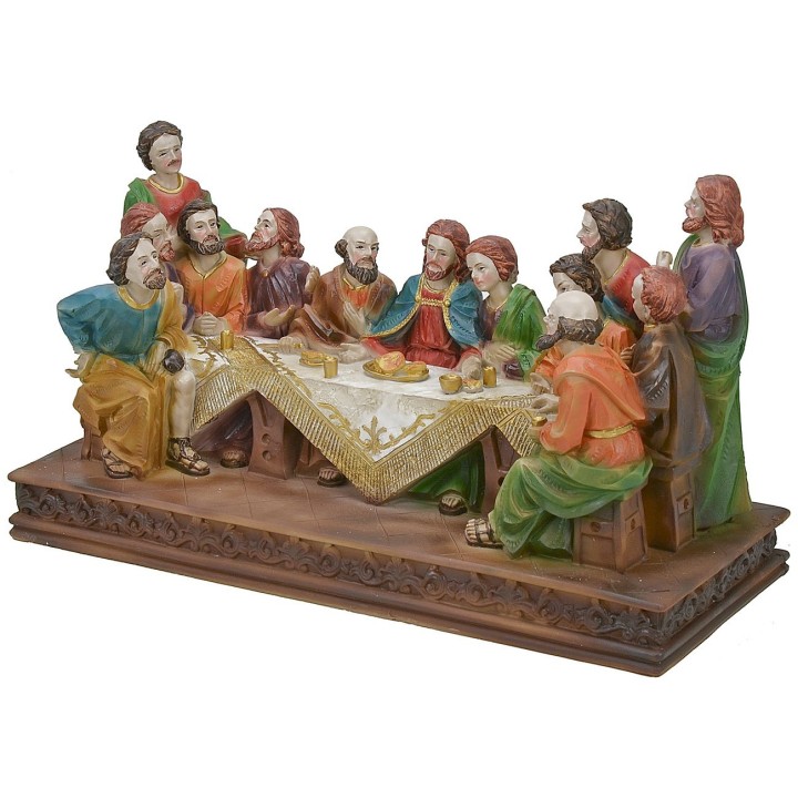 Last supper with series statues 13 cm - 29.5x12x16.5 h.