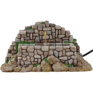 Fontana da montagna a pietre per presepe con pompa cm