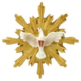 Spirito Santo con raggera dorata ø 4,6 cm