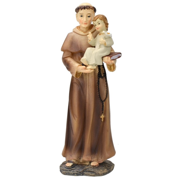 San Antonio con niño 13,5 cm estatua de resina