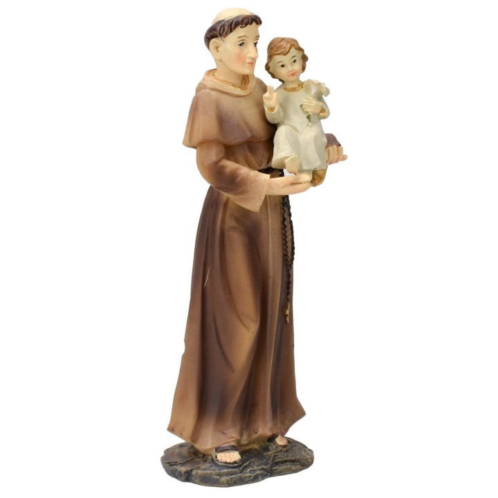 Sant' Antonio con bambino 13,5 cm statua in resina