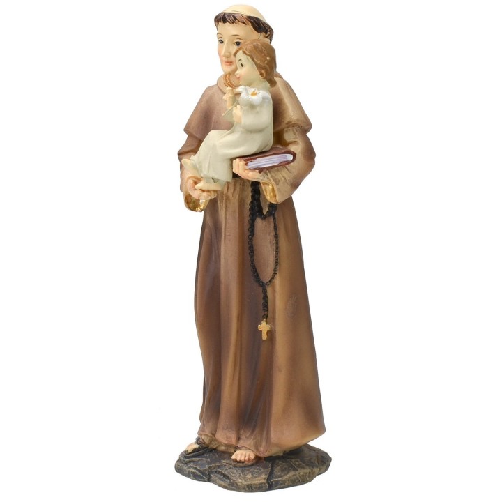 San Antonio con niño 13,5 cm estatua de resina