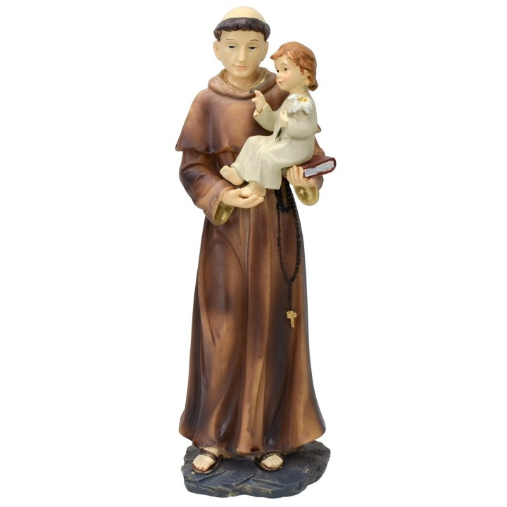 Saint Anthony with child 20.5 cm resin statue