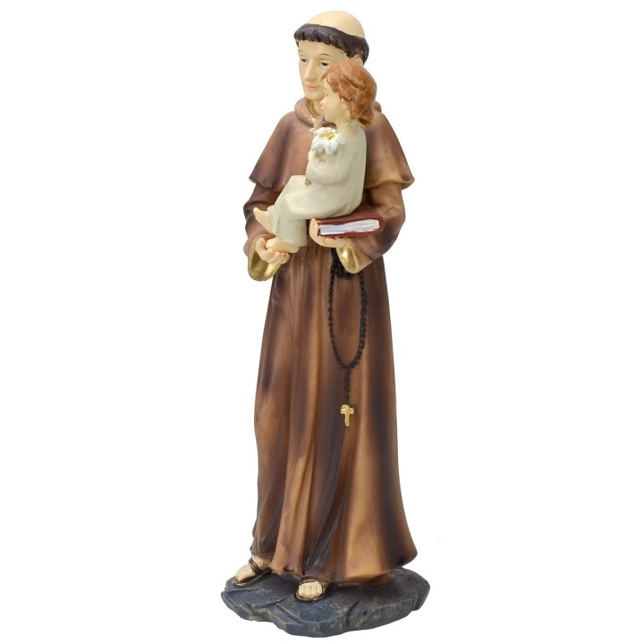 Saint Anthony with child 20.5 cm resin statue