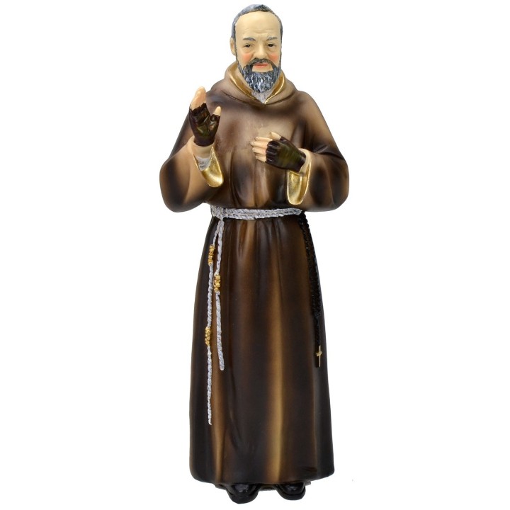 Padre Pio cm 20,5 statua in resina