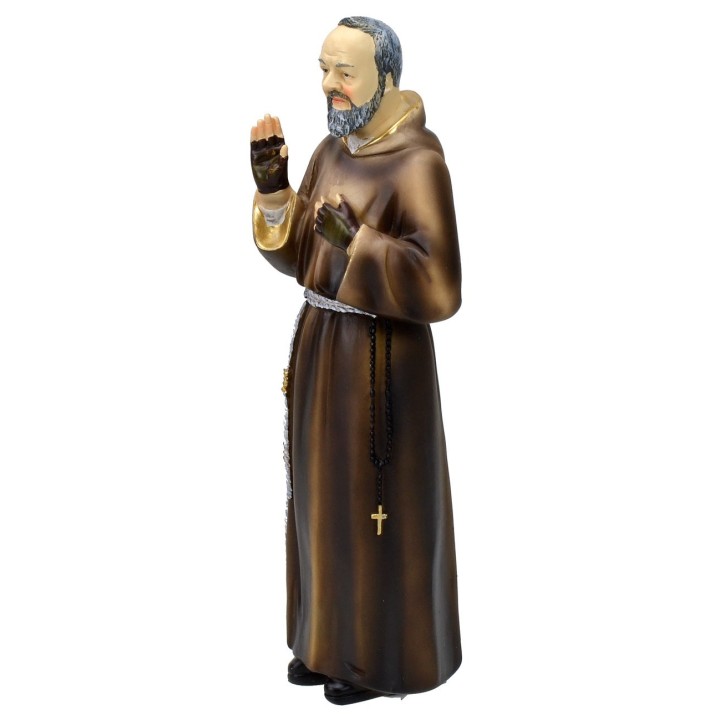 Padre Pio cm 20,5 estatua de resina