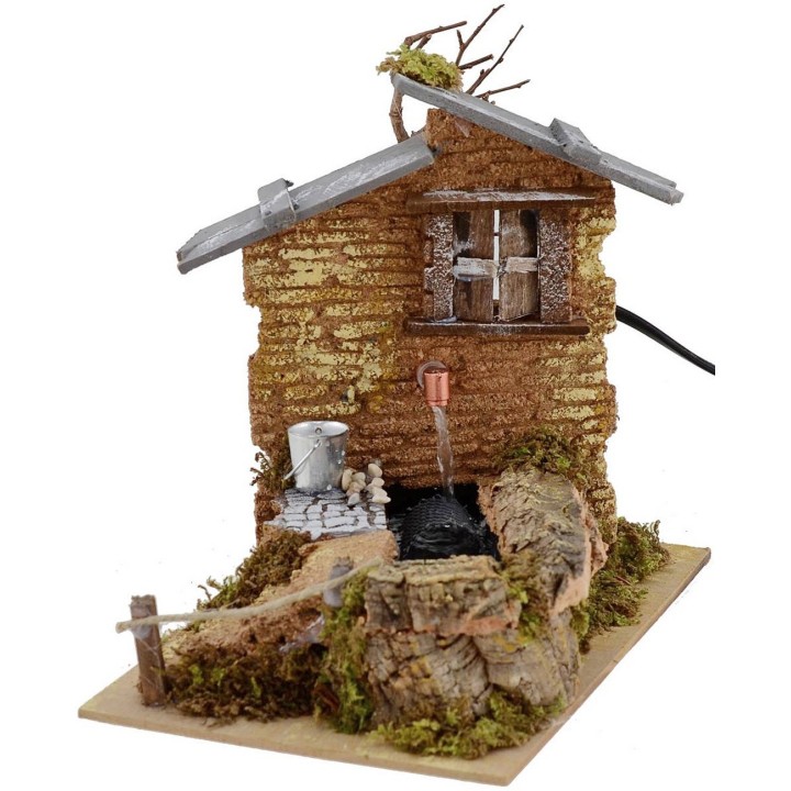 Fontana funzionante per presepe cm 14x20x18 h.