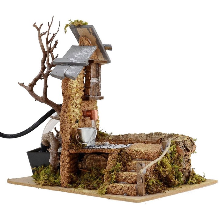 Fontana funzionante per presepe cm 14x20x18 h.