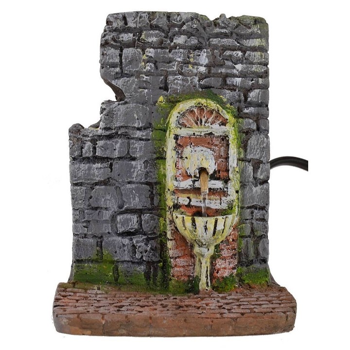 Fontana in resina funzionante per Presepe cm 9x11x12 h