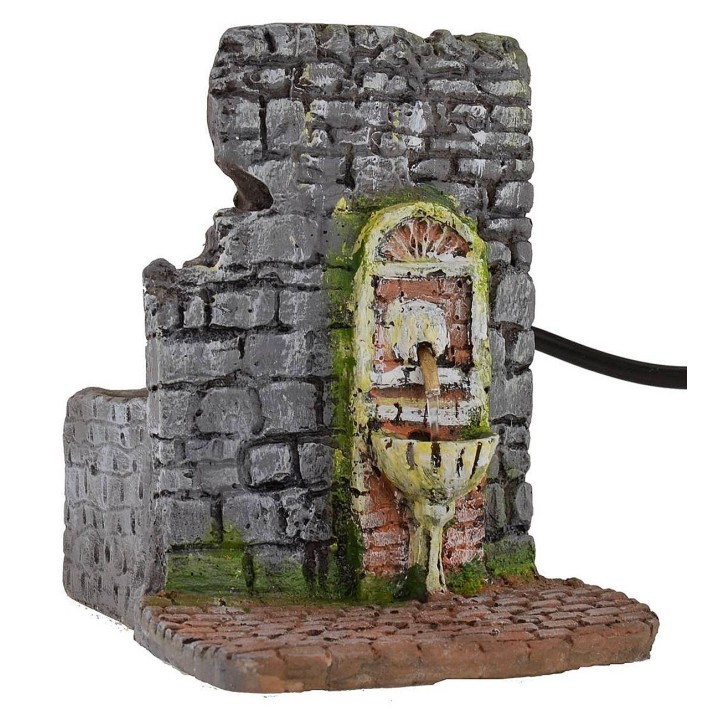 Fontana in resina funzionante per Presepe cm 9x11x12 h