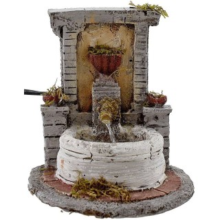 Fuente de resina para belén de 14x17x15 cm h.