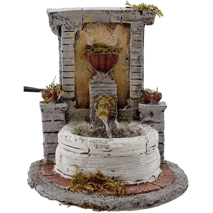 Fuente de resina para belén de 14x17x15 cm h.
