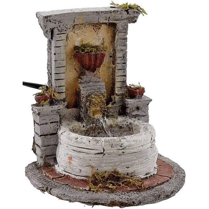 Fuente de resina para belén de 14x17x15 cm h.