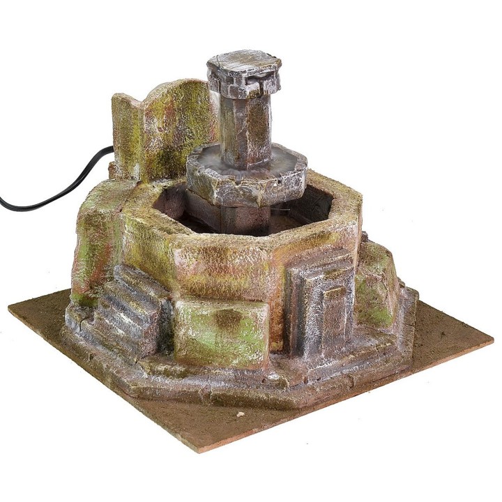 Fontana ottagonale cm 25x25x19,5 h per statue 10-12 cm