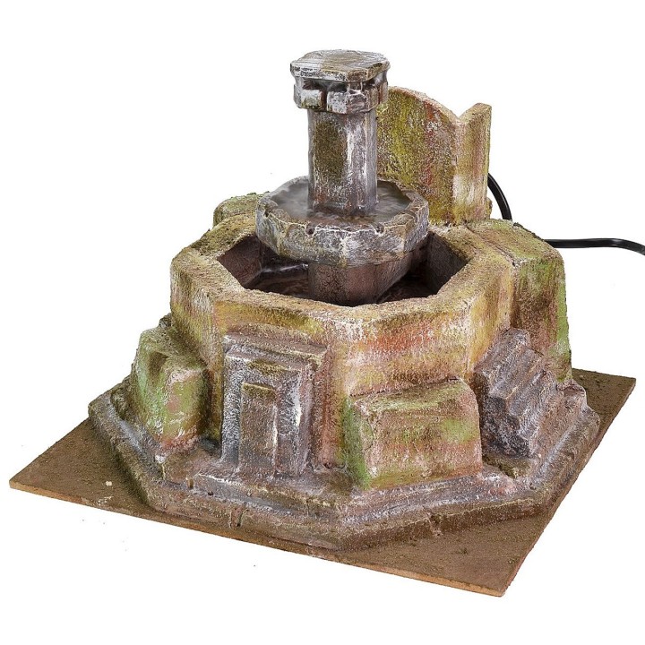 Fontana ottagonale cm 25x25x19,5 h per statue 10-12 cm