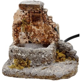 Fontana presepe in resina funzionante cm 12x12x10 h.