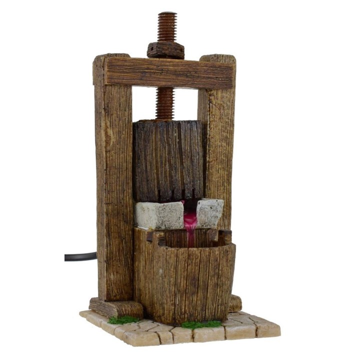 Torchio in resina cm 9x9,5x20 h funzionante per presepe