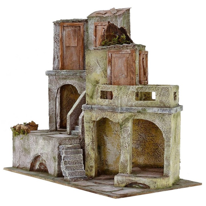 Pueblo con casas de 40x22x37 cm de altura para estatuas de 10