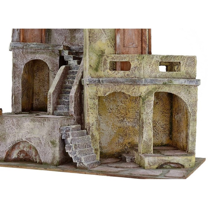 Borgo con case cm 40x22x37 h per statue da 10 cm