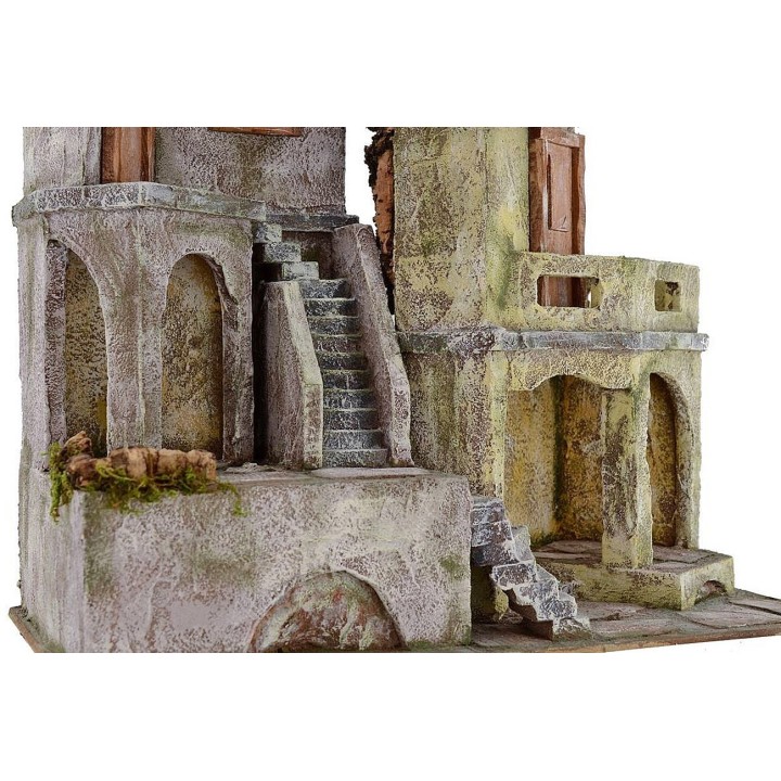 Pueblo con casas de 40x22x37 cm de altura para estatuas de 10