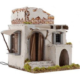 Casa Araba illuminata cm 25x25x28 h.
