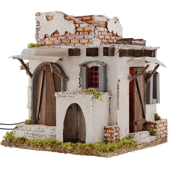 Casa Árabe iluminada cm 25x25x28 h.