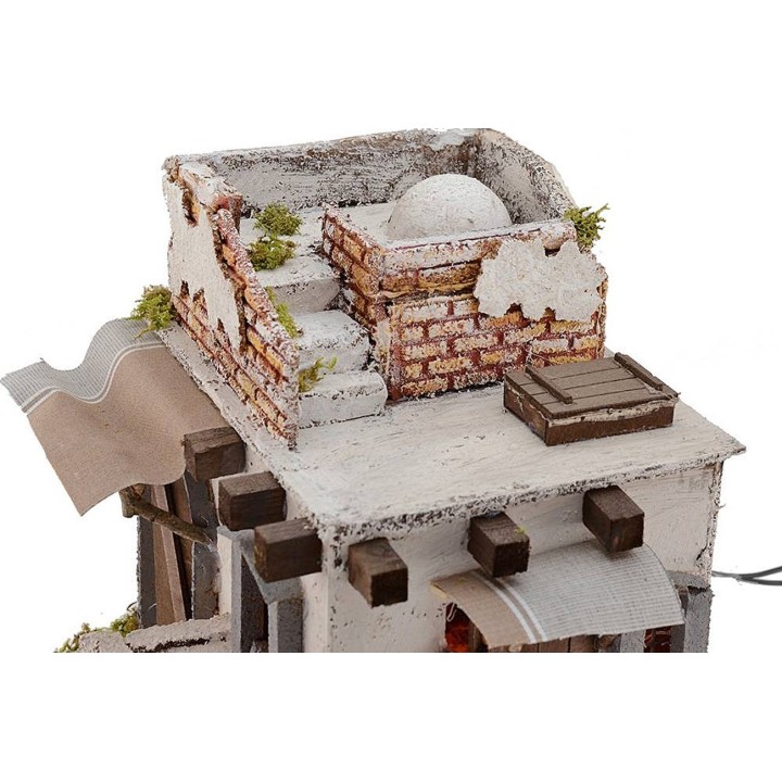 Casa Araba illuminata cm 25x25x28 h.