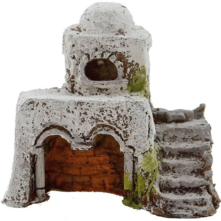 Arab house in resin with arches 7x5.5x6.5 cm h.