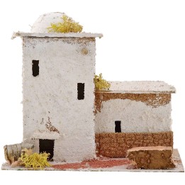 Casa árabe para belén con cúpula de 20x15x16,5 cm h.