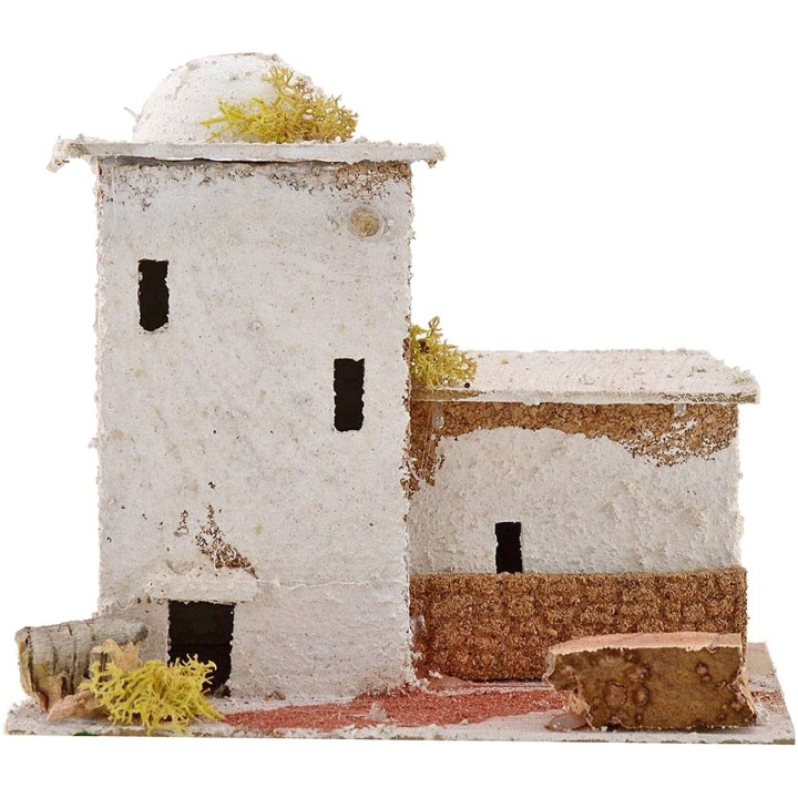 Casa árabe para belén con cúpula de 20x15x16,5 cm h.