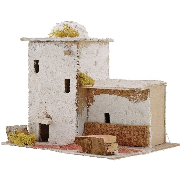 Casa árabe para belén con cúpula de 20x15x16,5 cm h.