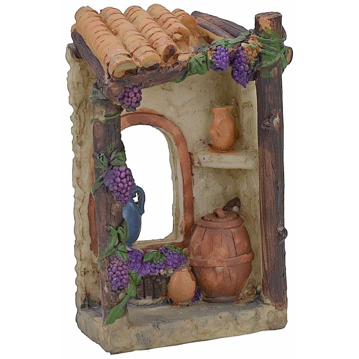 Bodega de resina para pesebre cm 7,5x4,7x12,3 h.