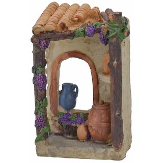 Bodega de resina para pesebre cm 7,5x4,7x12,3 h.