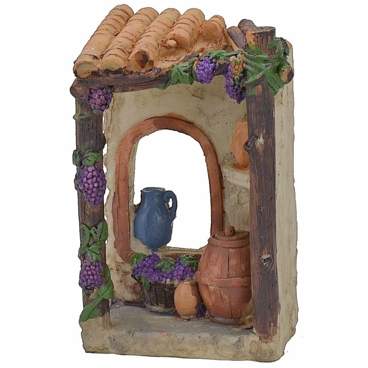 Bodega de resina para pesebre cm 7,5x4,7x12,3 h.