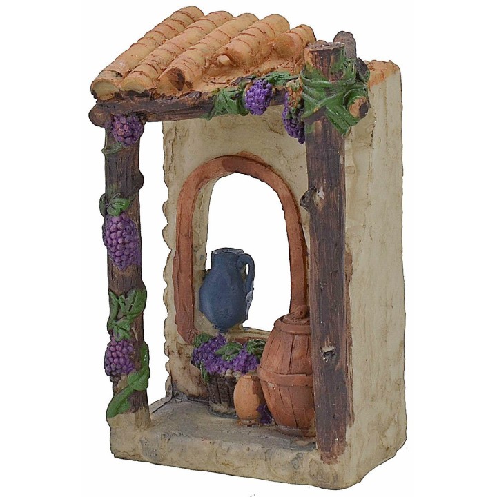 Bodega de resina para pesebre cm 7,5x4,7x12,3 h.