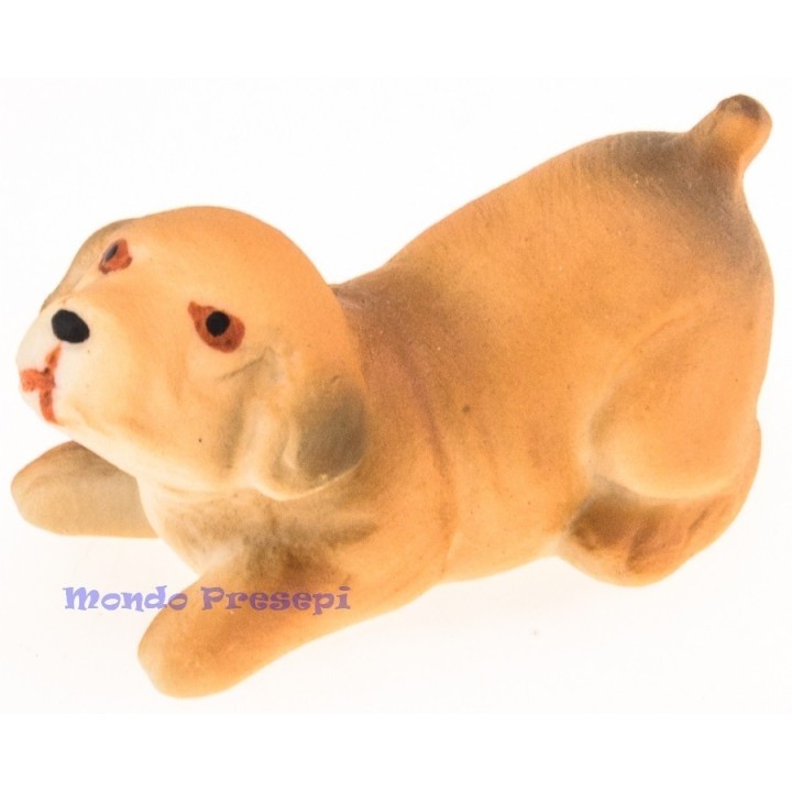 Perro agachado en resina de 4 cm