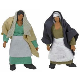 Standing woman 11-12 cm with arm up-down