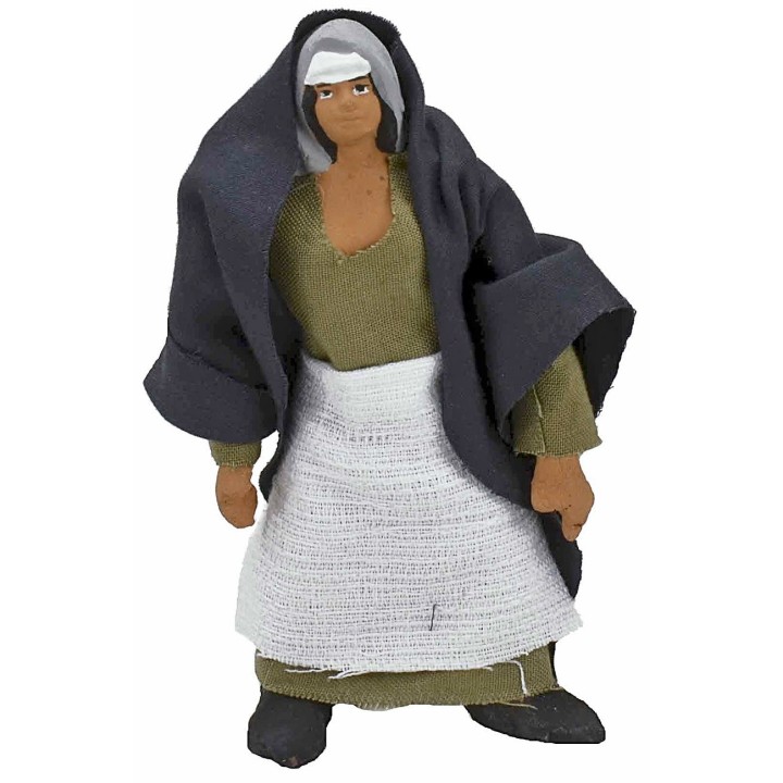 Standing woman 11-12 cm with arm up-down