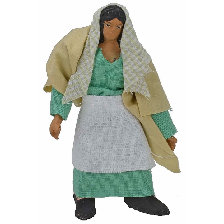 Standing woman 11-12 cm with arm up-down