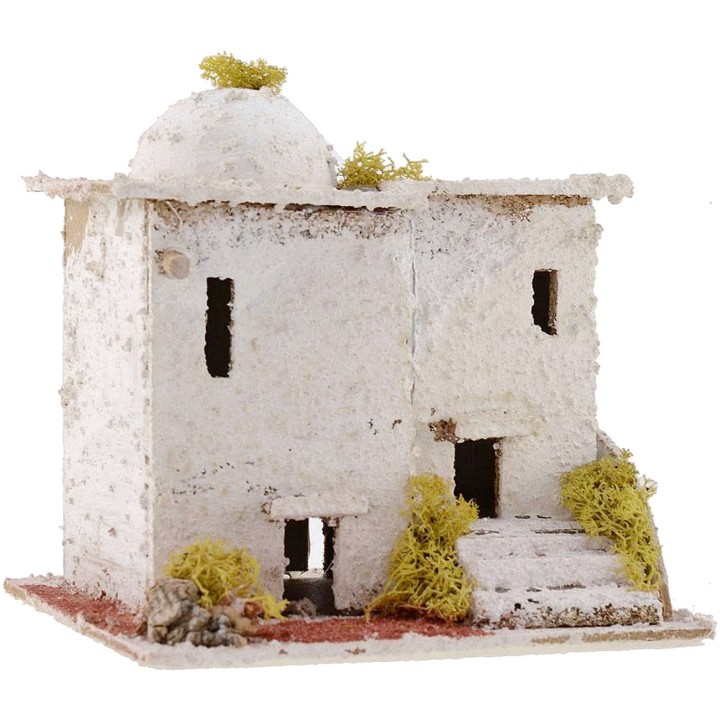 Casa Araba per presepe con cupola e scale cm 16,5x14x16 h.