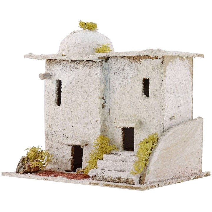 Casa Araba per presepe con cupola e scale cm 16,5x14x16 h.
