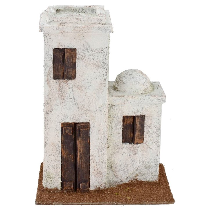 Casa árabe de dos pisos de 20x14,5x26,5 cm h