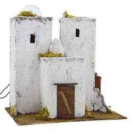 Casa araba a tre blocchi illuminata cm 27x21,5x28 h